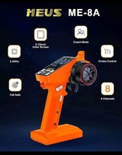MEUS RACING ME-8A RC Transmitter 8 Channels 2.4GHz and Receiver with Coach Mode