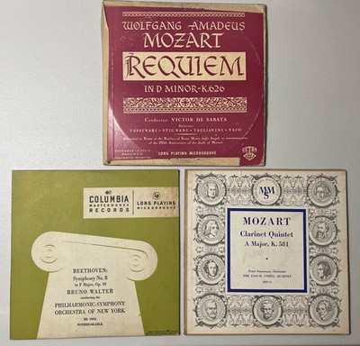 Classical Music 10  LP Lot - Wolfgang Mozart Requiem D Minor K 626 - Beethoven