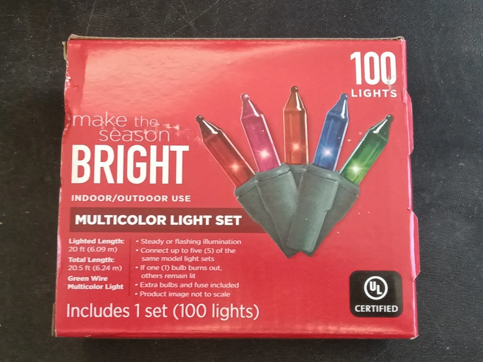4PK Indoor/Outdoor Multi-Color 100 Light Set String Lights. - Image 2 of 2