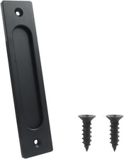 7" Flush Pull Handle Matte Black Recessed Sliding Barn Door Pocket Gate Hardware