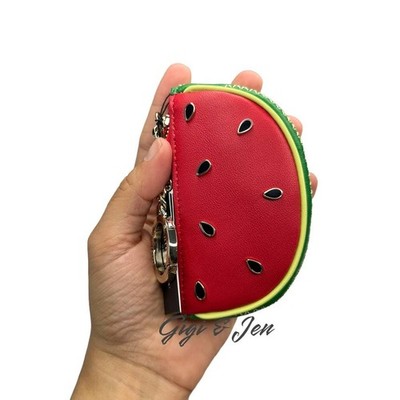 Kate Spade Watermelon Coin Purse Keychain FOB Bag Charm Leather