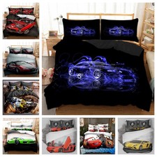 Racing Car Duvet Cover Bedding Set Single Double King Quilt Cover Pillow Cases