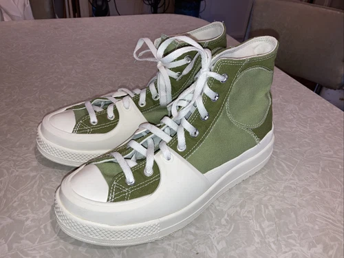 SNEAKERS VERDI CONVERSE CHUCK TAYLOR ALLSTAR CONSTRUCT UOMO 10 DONNA 11 5