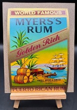 Authentic Myerss Rum Golden Rich Bottle Paper...