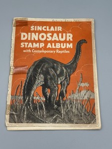 Sinclair Dinosaur Stamp Album with All Stamps, 1935, Cover Taped On