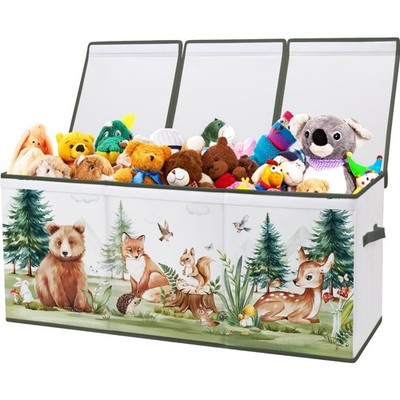 Extra Large Storage Box with Lid Children, Foldable Oxford Toy Box with Handl...