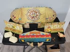 Vintage 1950's Marx Tin Litho Circus Pieces w/ Tomiyama Circus Trapeze