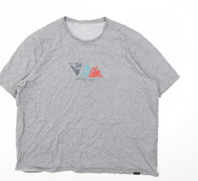 Osklen Herren T-Shirt Grau Grafik Kurzarm XL
