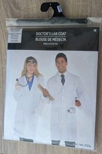 Halloween Doctor's Lab Coat NEW Adult Standard Size up to 44 White lab coat