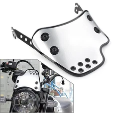 1x Silver Motorcycle Front Windshield Bracket Self Modification Retro Windscrren