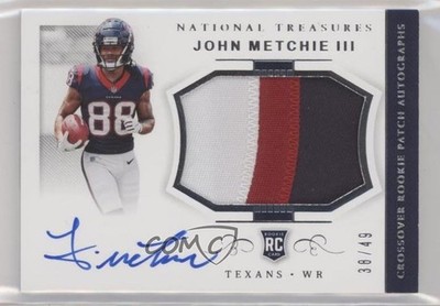 2022 Panini National Treasures 38/49 John Metchie III RPA Patch Auto RC 1p1r