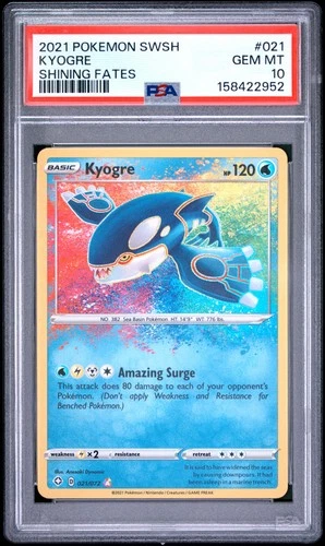 Kyogre 021/072 Shining Fates Pokemon PSA 10