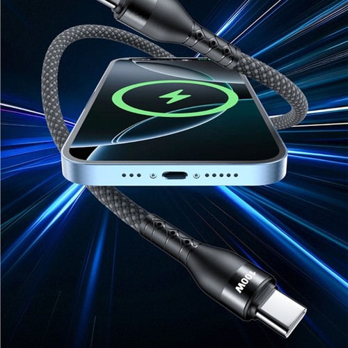 Nylon Braide PD100W USB C To USB C Cable Fast Charging Wire For Tablets Phone - Picture 4 of 20