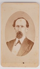 Antique CDV Circa 1870s J. Harper Handsome Bearded Man In Suit Greenville Ohio