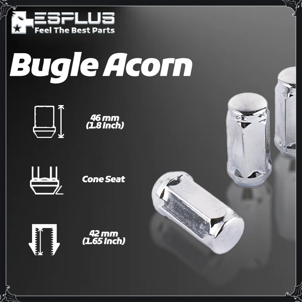 Tuerca Buick 20 piezas 1/2-20 cromada 1/8" apta para siglo antiguo/lesabre/estante/park Ave Foto 3 de 4