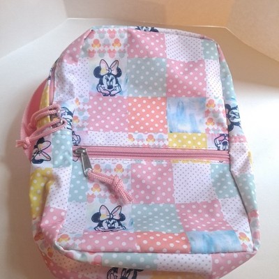 Disney Minnie Mouse Toddler Backpack 11'' X 7'' X 3''  (T3) Children Pink Patchwork