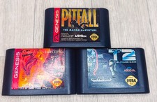 Sega Genesis LOT Of 3 Games, Pitfall, Lion king, Terminator T2 Ships FREE!
