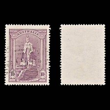 9053: Australia SG177a 10s Deep purple 1948 Mi151Dy Used C£35