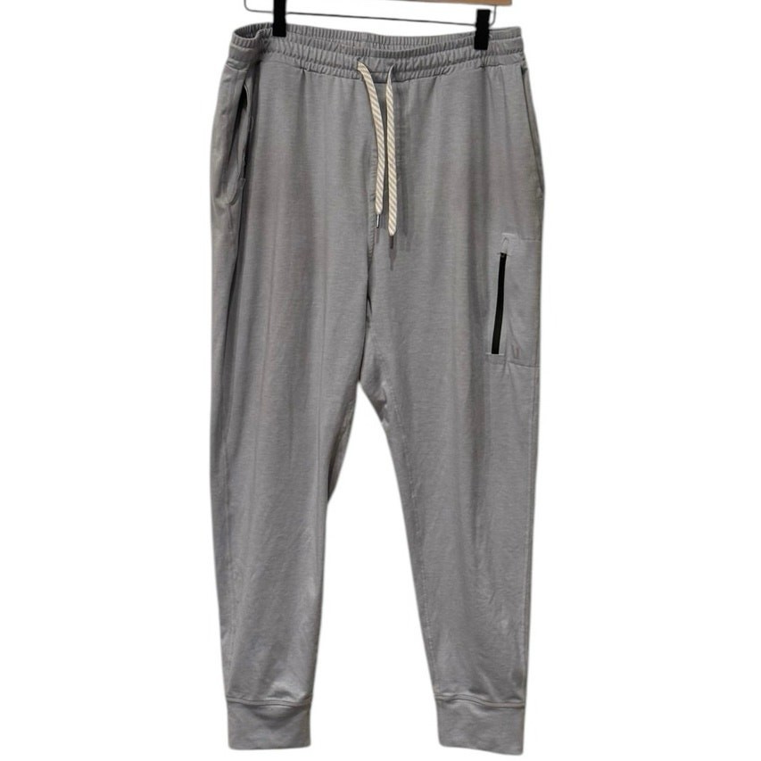 Vuori Mens Stretch Gray Sunday Performance Joggers Size L Comfort Fit