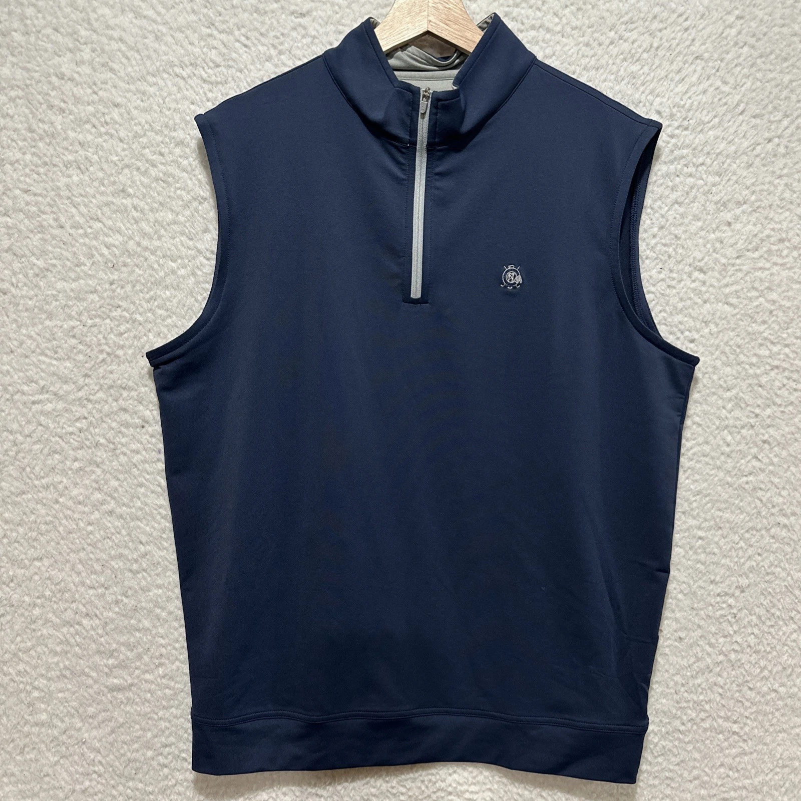 Peter Millar Mens Vest Size M Blue Performance Galway Crown Sport Japan Flag 24