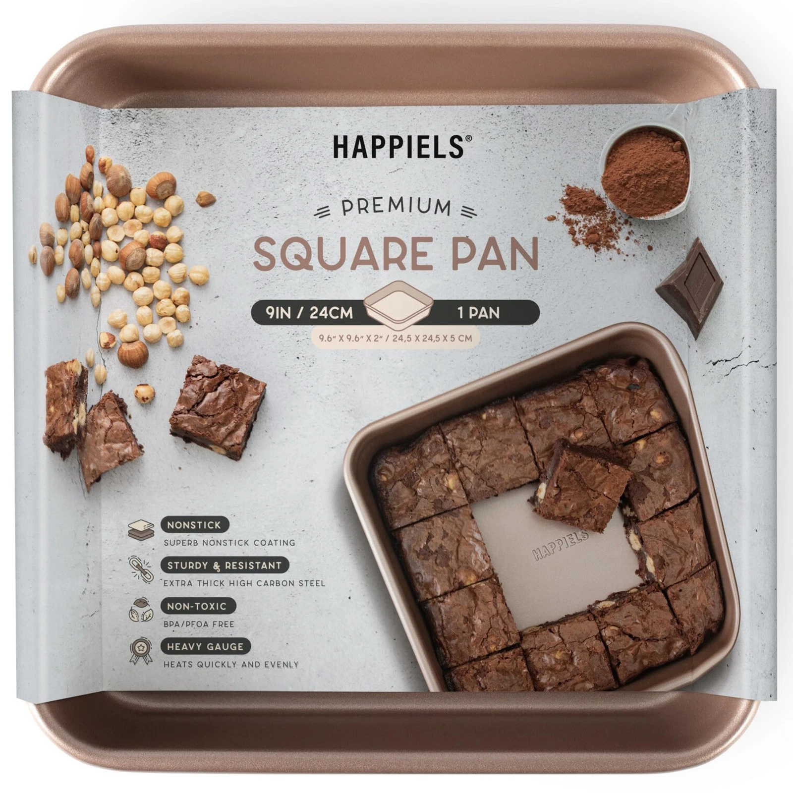 Nonstick 9x9 Baking Pan | PFOA & BPA Free Non Toxic 9 x 9 Inch Cake & Brownie...
