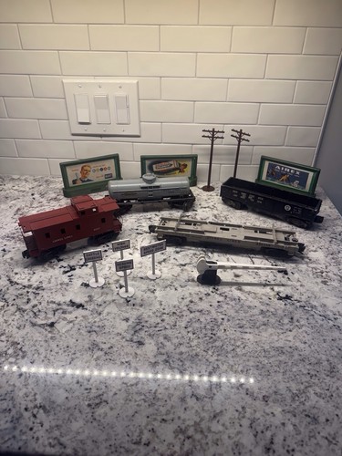 Coches de tren Lionel 6017, 336155, 6035, 347000, letreros, vallas publicitarias, postes | Zustand: Used