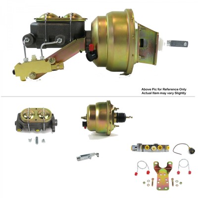 1968-74 Chevy Nova Firewall Mount Power 7'' Dual Brake Booster Kit Disc/Disc LS3 