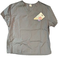 Cherokee Workwear Men  s Short Sleeve Scrub Top With Pockets - XL - Charcoal