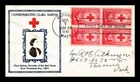Dr Jim Stamps Fdc 3C Clara Barton Block Crosby Thermograph Photo Cachet