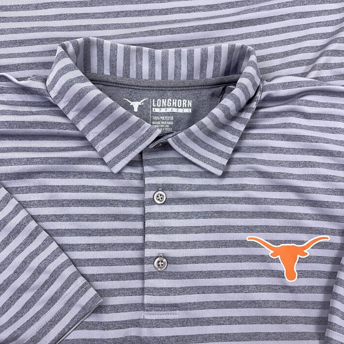 texas longhorns striped polo