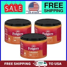 (3 pack) Folgers Colombian Ground Coffee, Medium Roast, 22.6 oz Can 9.34 per pound