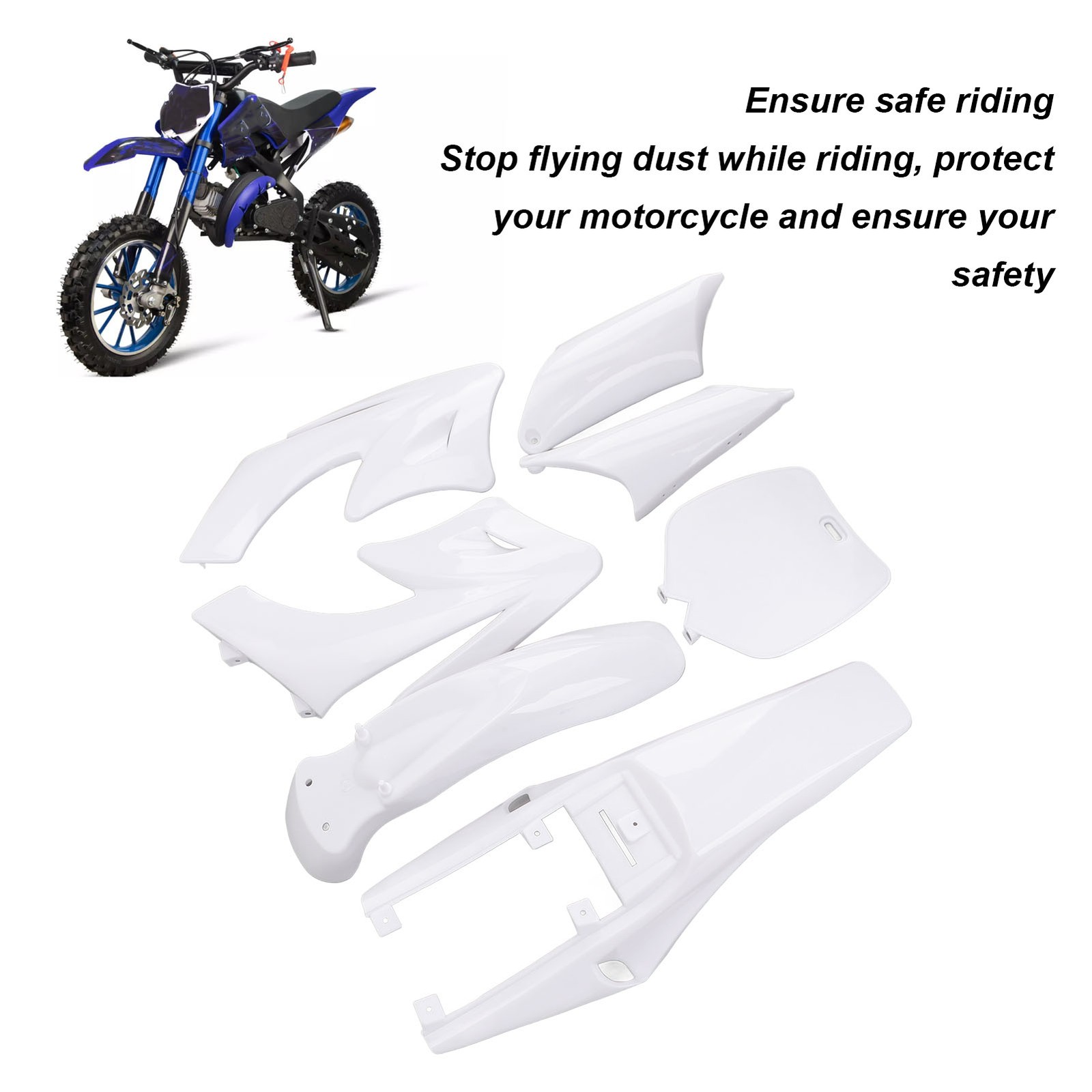 7PCS Plastic Fairing Body Cover Kit Shockproof For Apollo Dirt Bike New