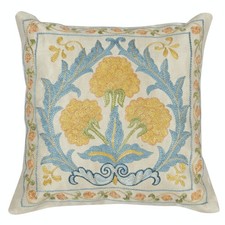 12"x12" All Silk Cushion Cover. Handmade Throw Pillow. Embroidered Accent Pillow