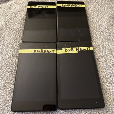 (4x) Bundle of Google Nexus 7 K008 Tablet 16GB Wi-Fi 7-inch AS-IS FOR PARTS READ