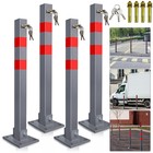 Absperrpfosten Kette Parkplatzsperre 1-5X Parkpfosten 66cm Klappbar Stahl Poller