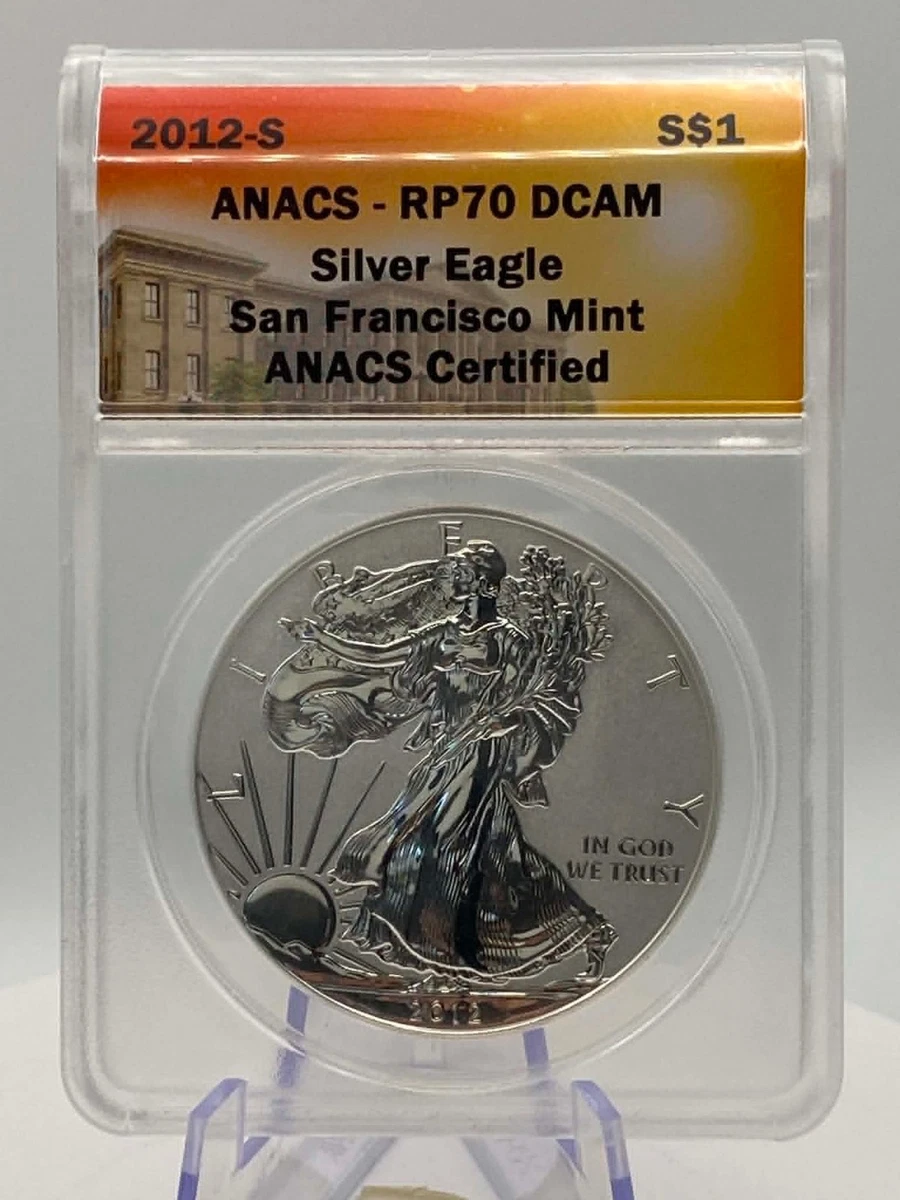 American Eagle PR 70 Graded Proof ANACS Certified Silver Bullion