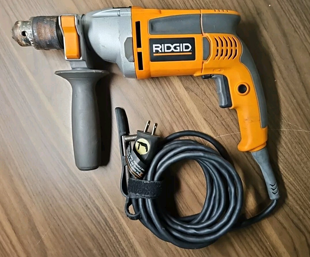 Ridgid R5011 Drill, 1/2-Inch 2-Speed Hammer Drill With Chuck Key