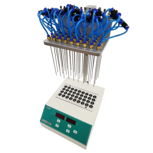 Soplador de nitrógeno concentrador de muestras de nitrógeno Termovap tipo seco 110 V 36 agujeros - Imagen 8 de 24