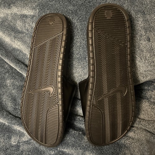 Nike Herren Benassi JDI Schlappen Sandalen 343880-090 Pool Strand Schuhe Schwarz Gr. 14 - Bild 2 von 9