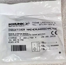 Genuine SCHUNK IN 80/S-M8 0301478 proximity switch sensor