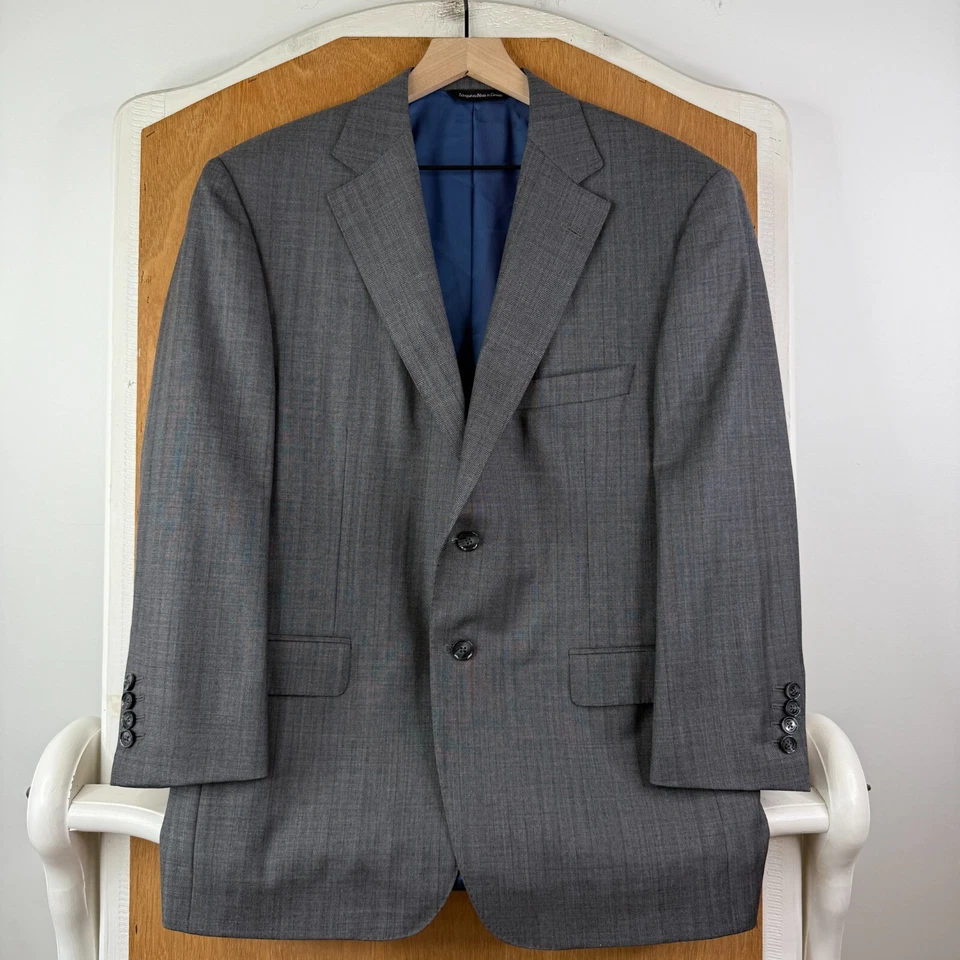 Traje Samuelsohn Para Hombre 40XS Gris Rayas 2 Botones Mercurio Super 120s 3 Piezas Foto 3 de 4
