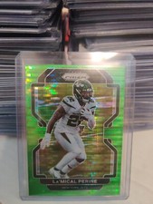 La’mical Perine 2021 Panini Prizm Green Pulsar Prizm football card Jets 88