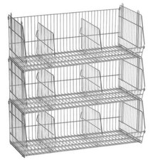4x Stapelkorb Metall Stapelkörbe Metallkorb Metallregal Stapelkorb 100x60x35 cm