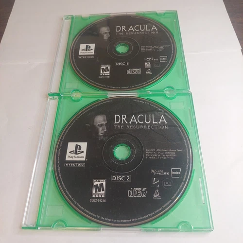 Dracula: The Resurrection (Sony PlayStation 1, 2001) Two Discs In Jewel Cases