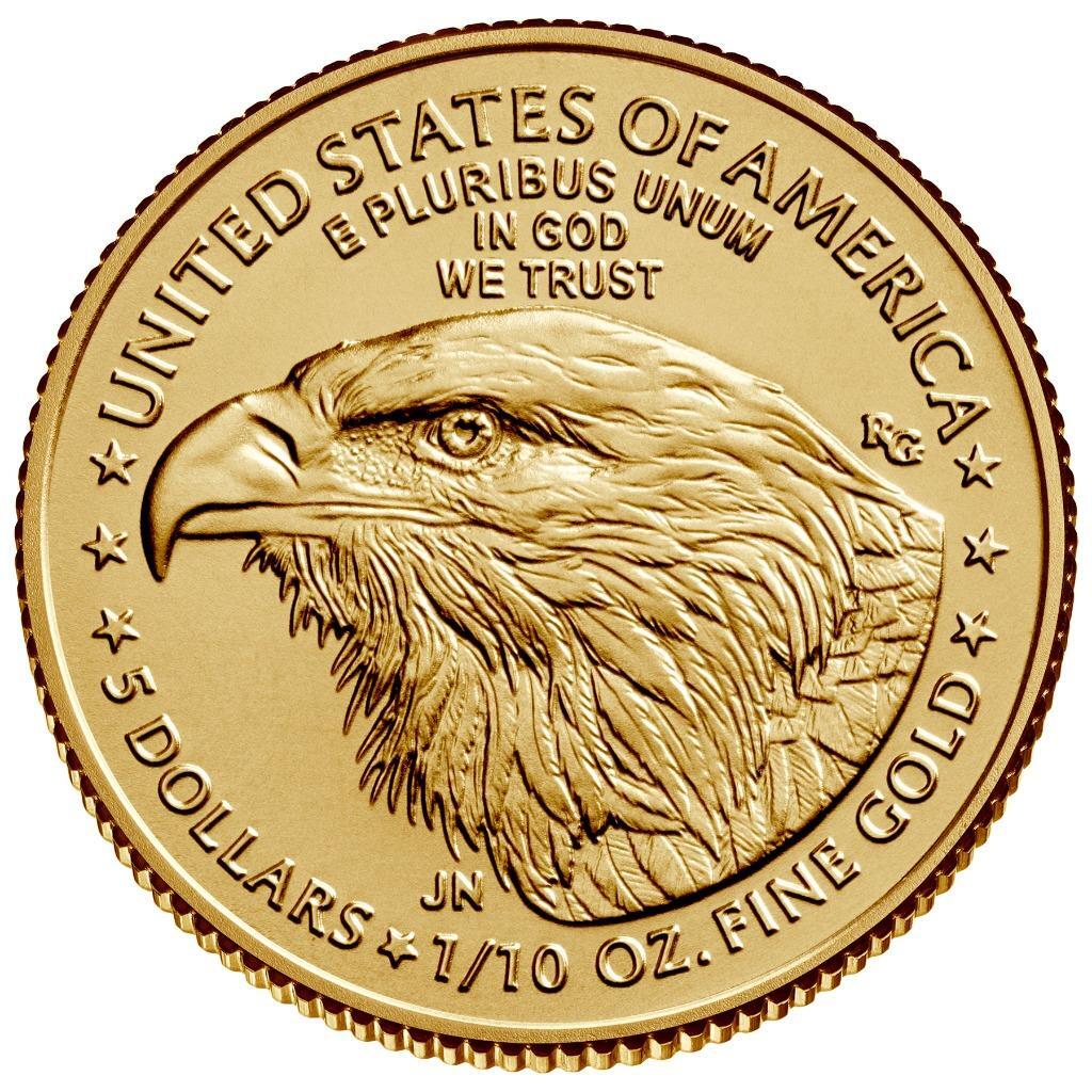 アメリカイーグル 1/10オンス　ピン　18k 8g 1/10 oz American Gold Eagle Coin Random Year (BU) $5 Gold Coin