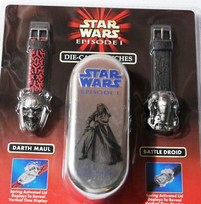 1999 STAR WARS EPISODE 1 DIE-CAST WATCHES SET DARTH MAUL AND