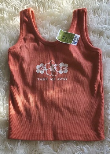 Damen Obsessive Love Cropped Tank Coral Pink, Größe M, Neu mit Etikett