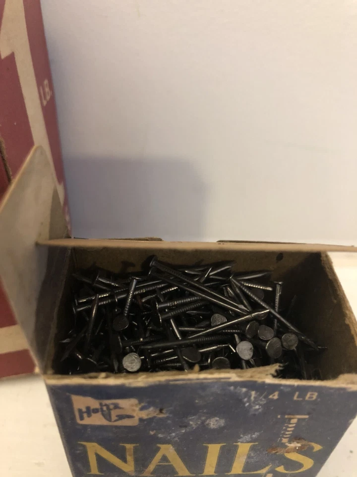 Vintage Lot  Nails Brads Tacks Boxes Thread Spool Red Devil, Warehouse, Holland - Image 2 of 4