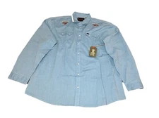 NWT 2XL Howler Bros Crosscut Deluxe Snapshirt  Sunbeam Blue Chambray Long Sleeve