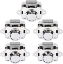 OCGIG 5 PCS Push Button Latch Cabinet Door Catch Keyless Cupboard Locks for RV Y